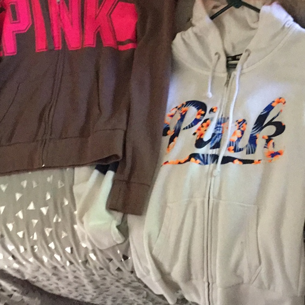 Pink sweatshirts